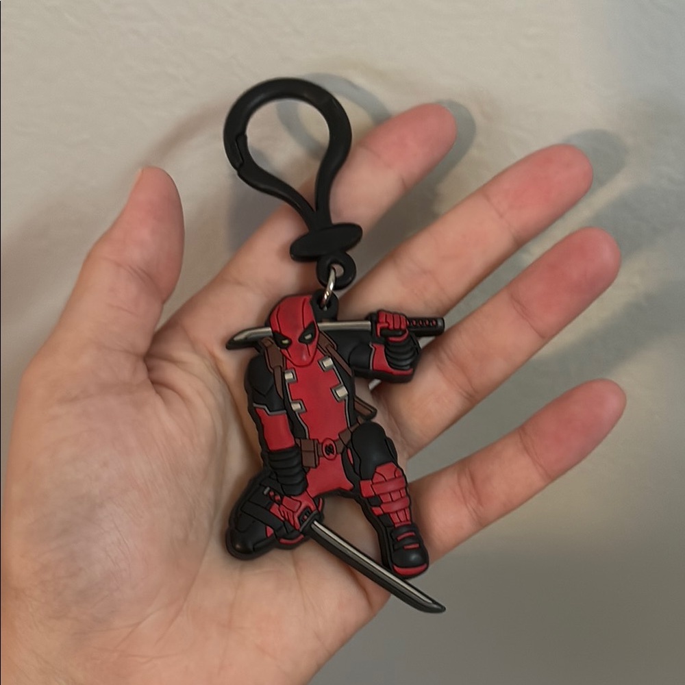 Marvel Red and Black Deadpool Keychain